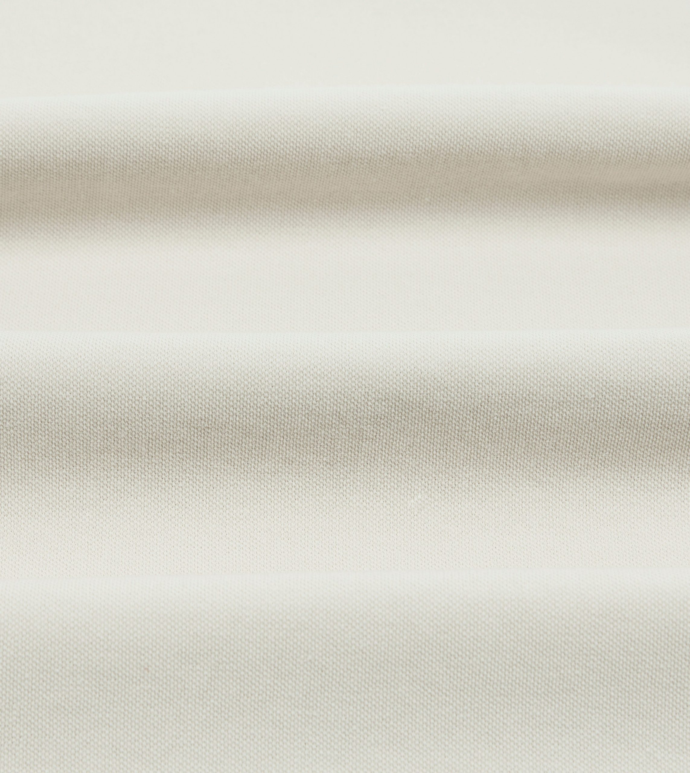 Ecru Piqué Cotton Polo Shirt - Image 2