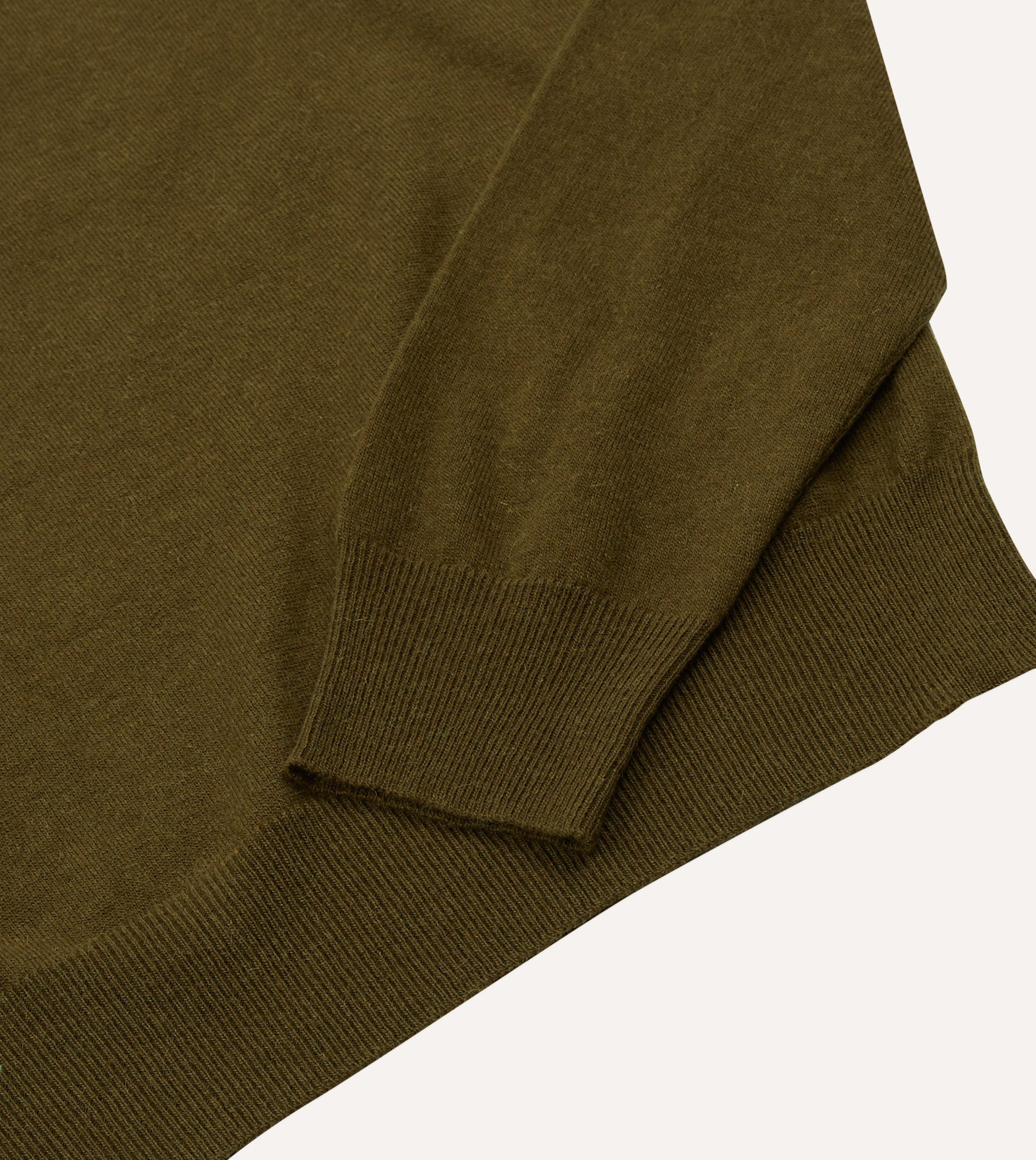 Olive Alpaca Wool Knitted Polo - Image 4