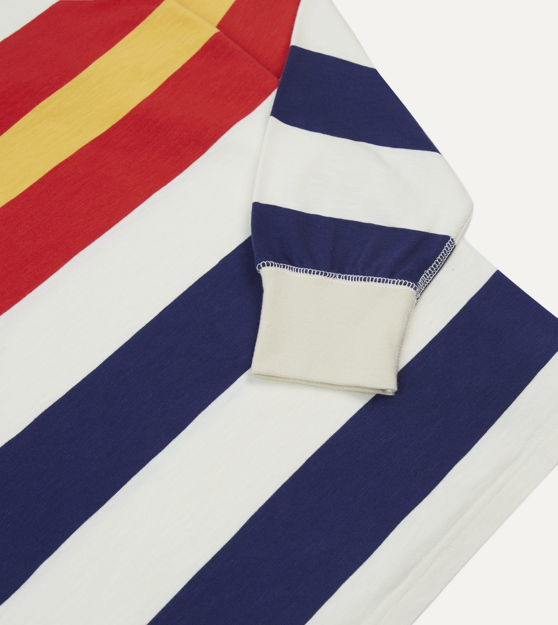 Multi Stripe Flam?? Cotton Rugby Shirt - Image 5