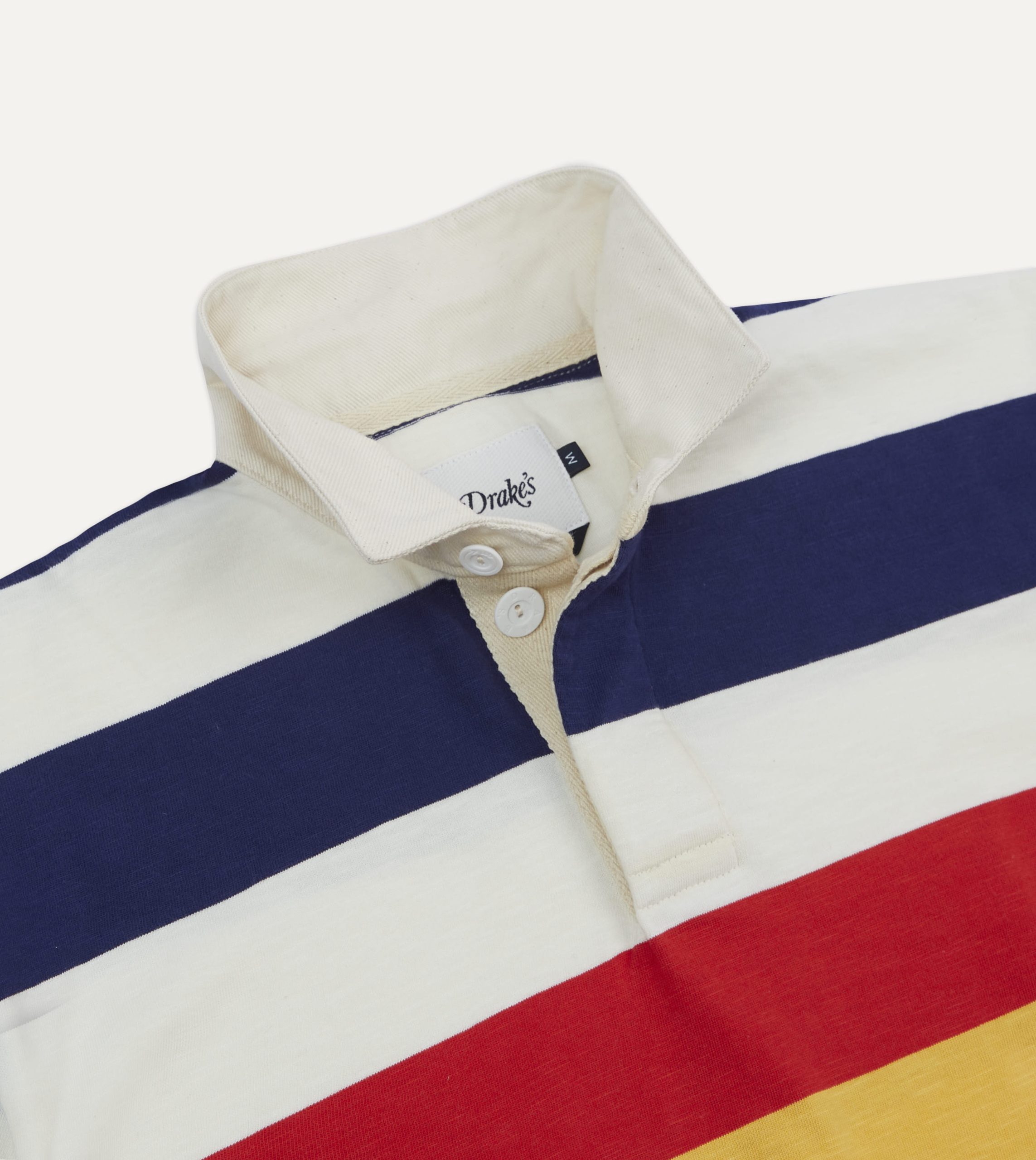 Multi Stripe Flam?? Cotton Rugby Shirt - Image 4