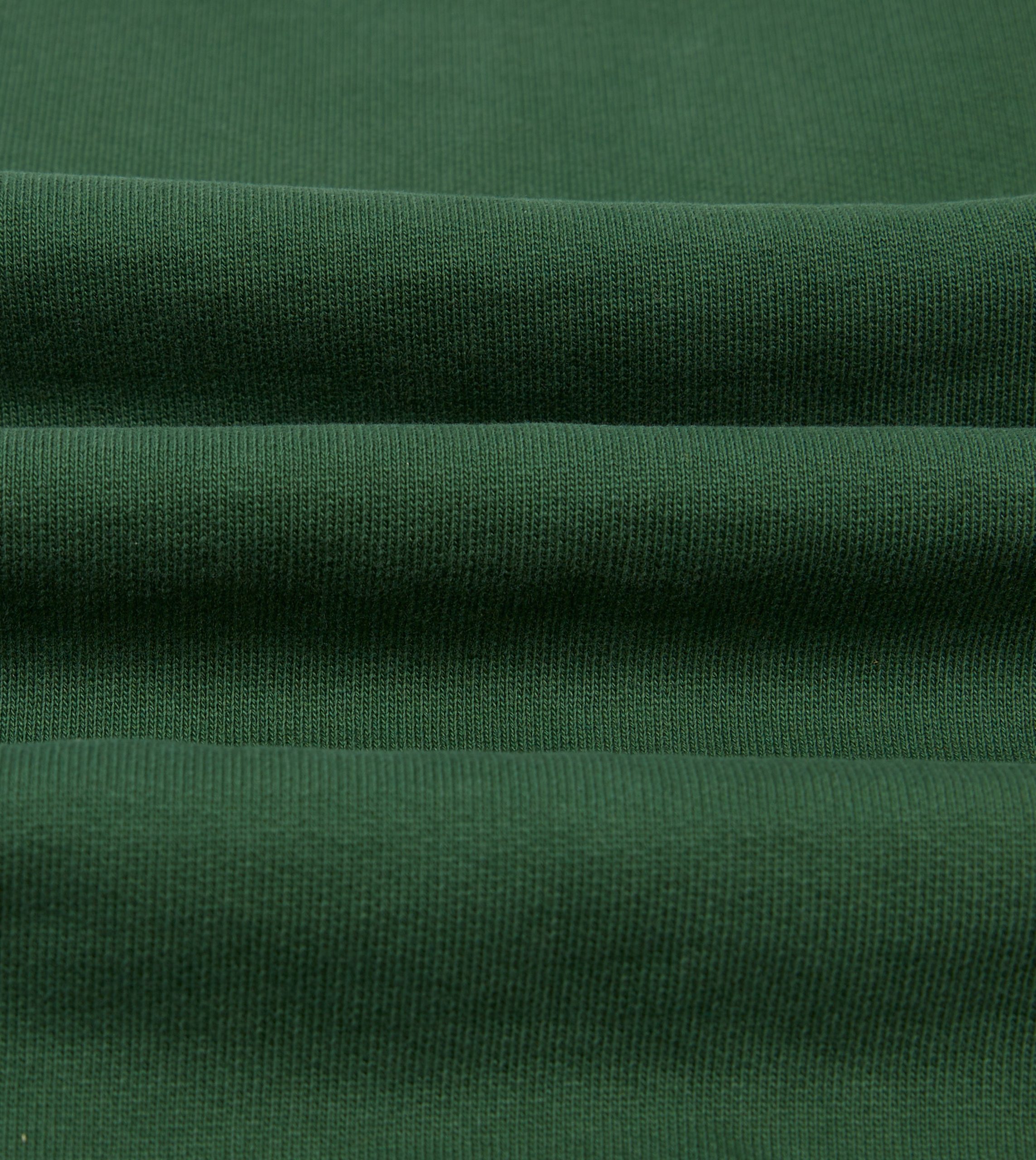 Green Striped Rib Cotton Jersey Sweatshirt - Image 2