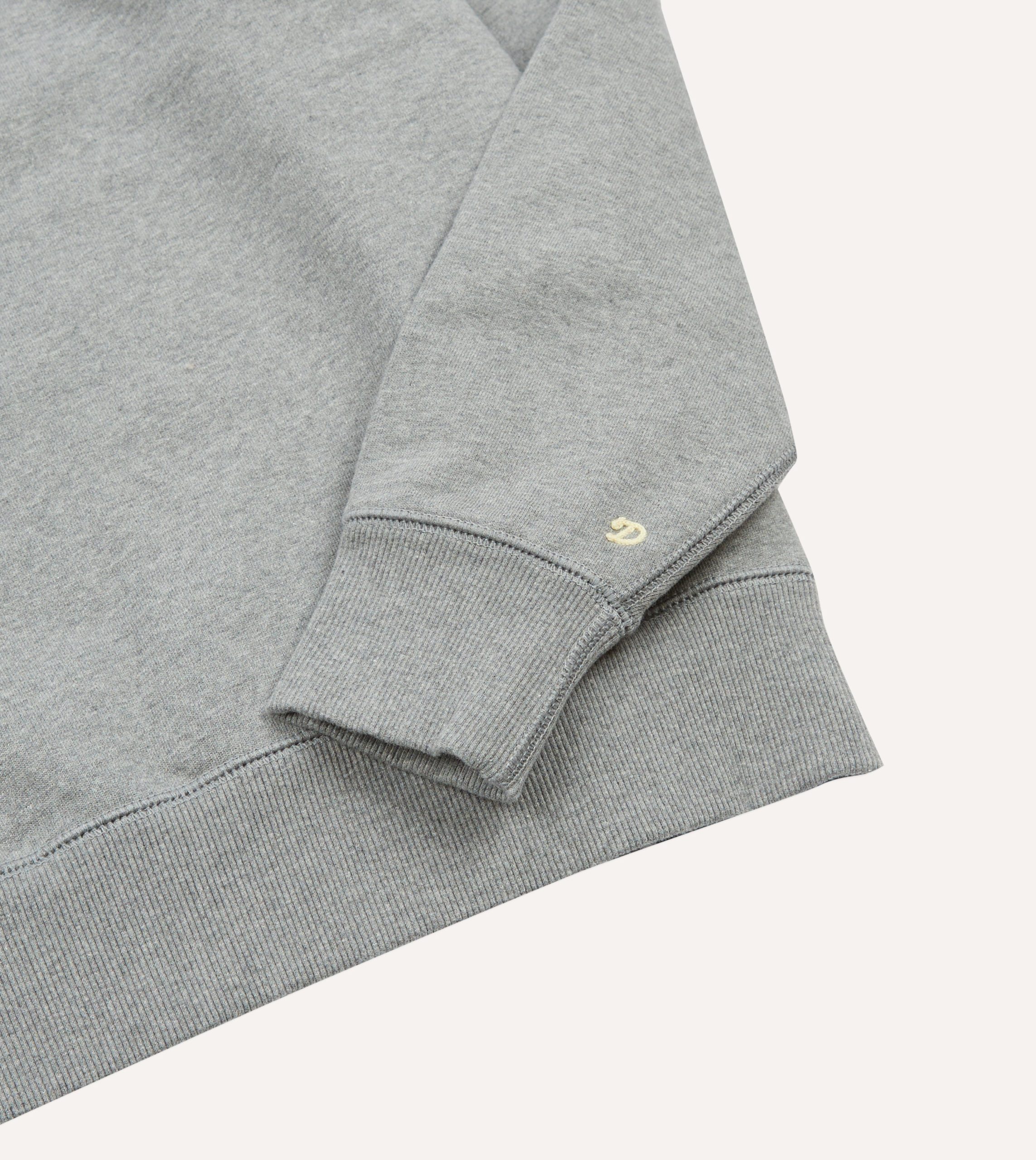 Grey Brushed Cotton Jersey Sweatshirt - Image 4