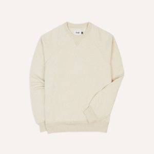 Ecru Cotton-Hemp Sweatshirt