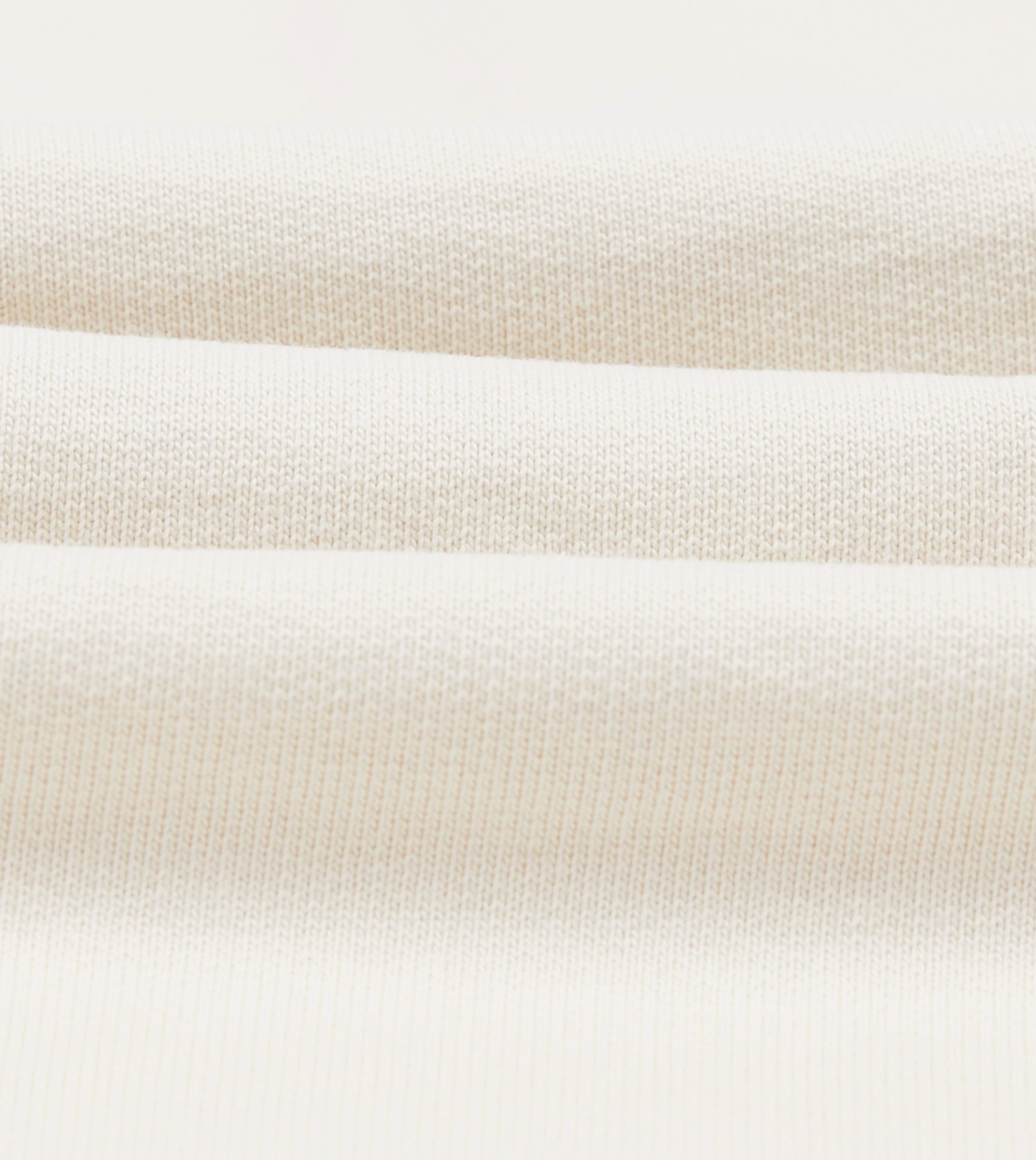 Ecru Cotton Quarter Zip Sweatshirt - Image 2