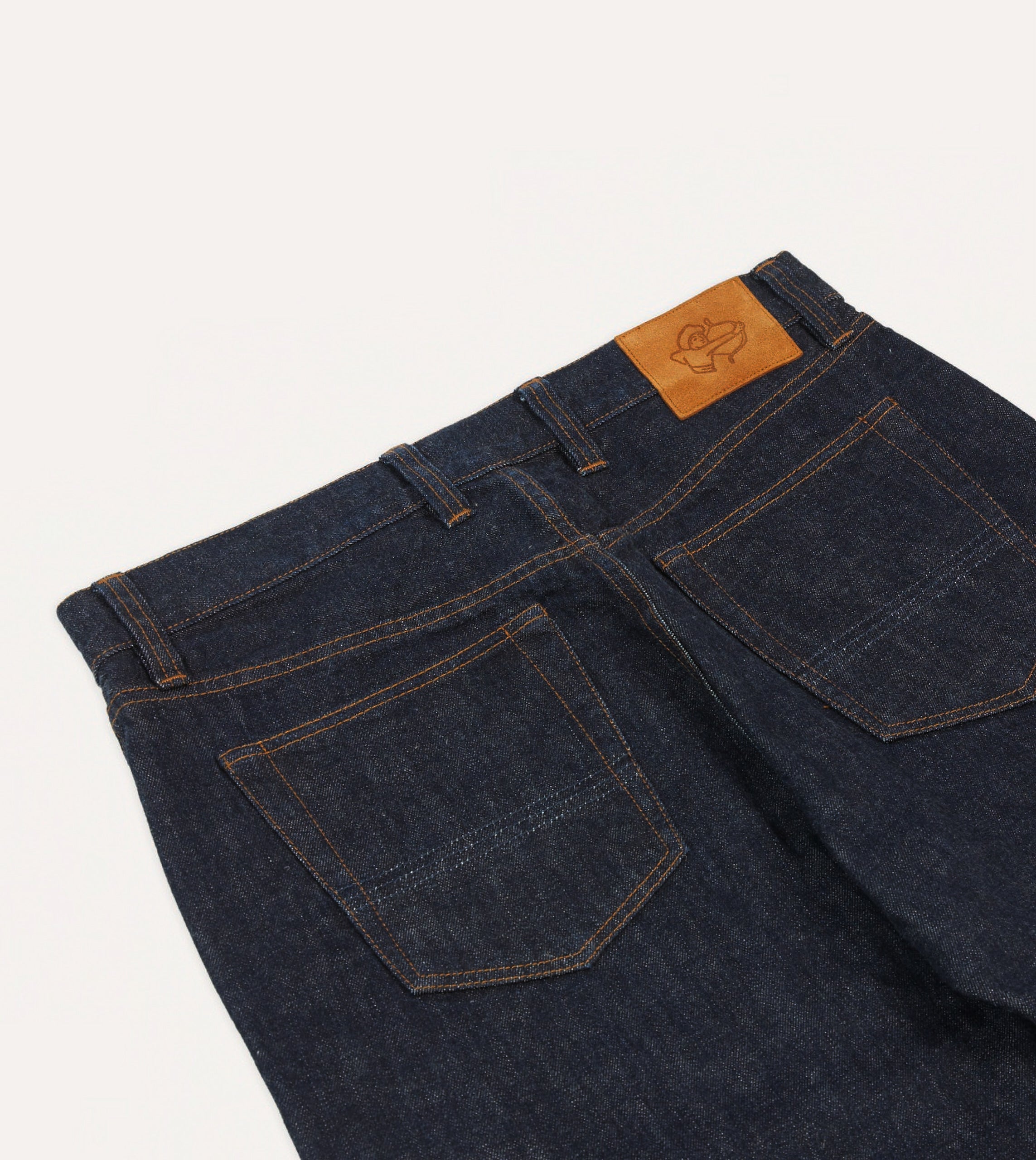 Indigo Rinse 14.2oz Japanese Selvedge Denim Five-Pocket Jeans - Image 5