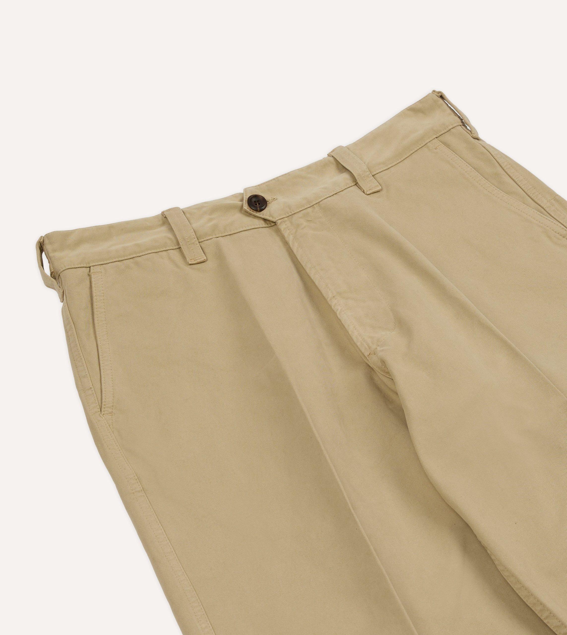 Sand Textured Cotton Flat Front Chino - Image 4