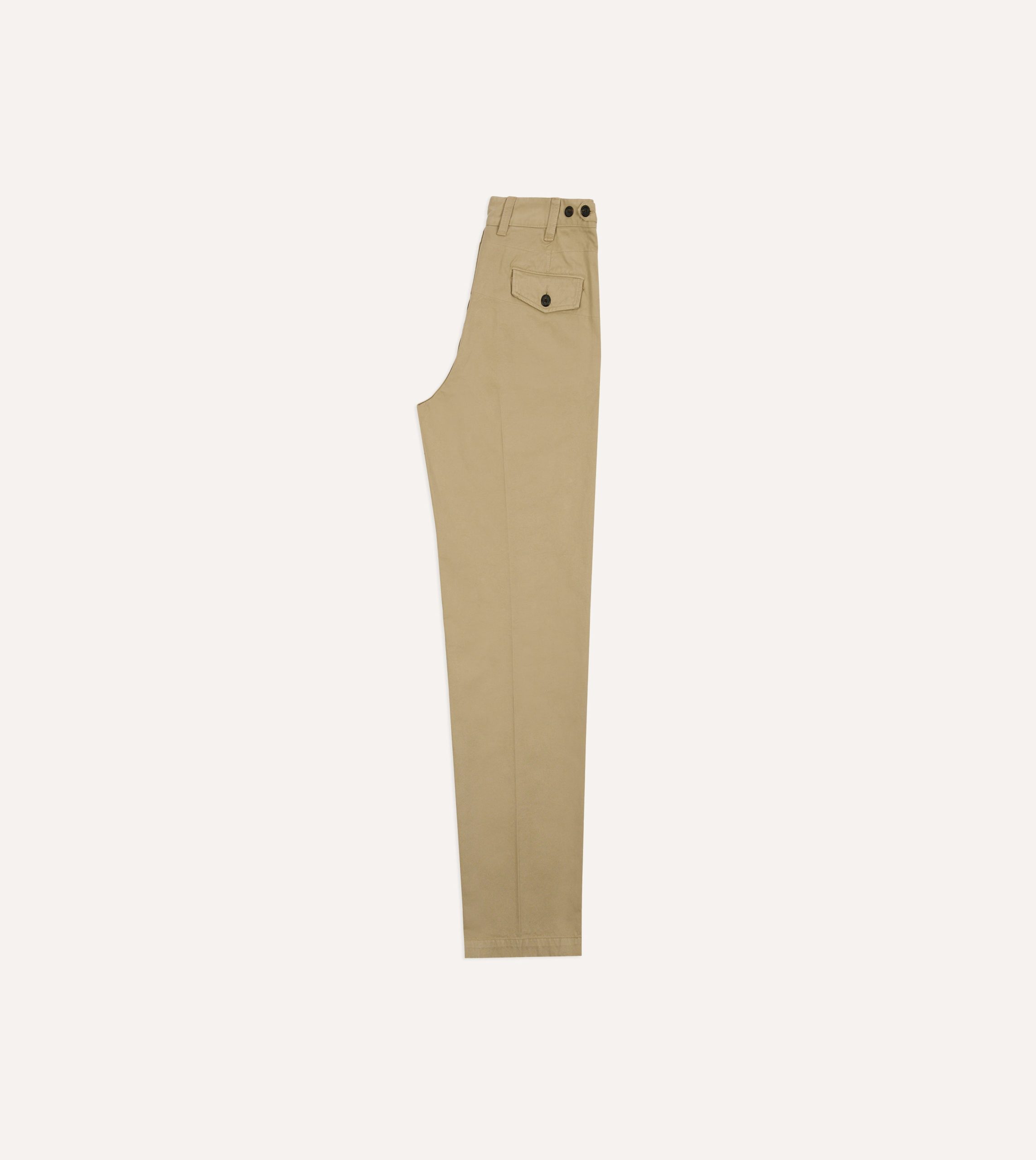 Sand Textured Cotton Flat Front Chino - Image 6