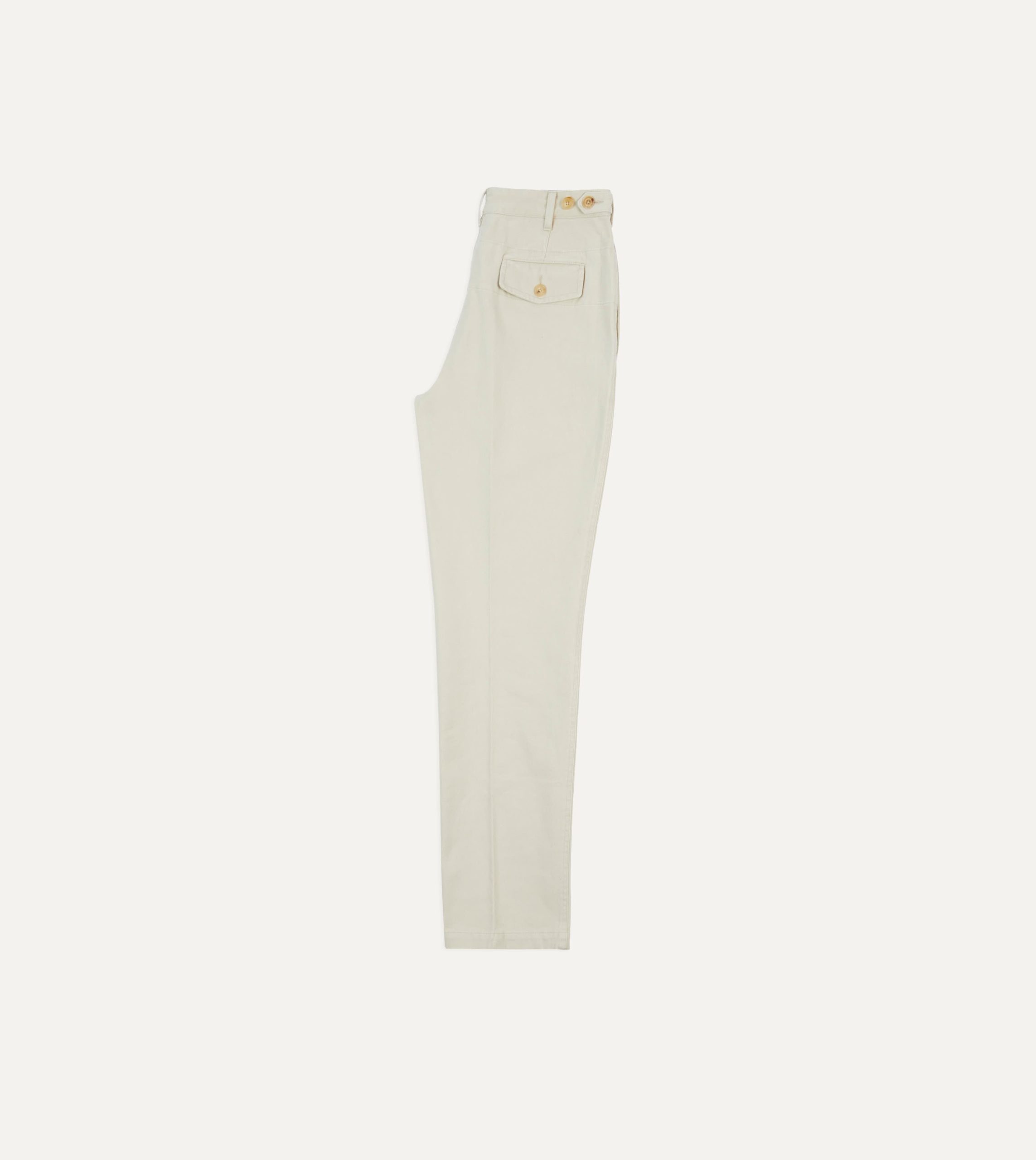 Ecru Heavy Cotton Twill Games Trousers - Image 6