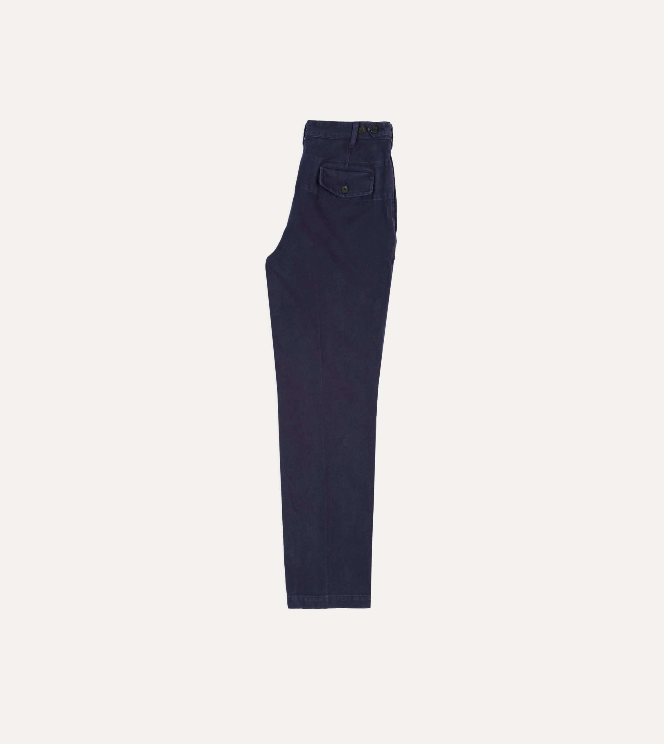 Indigo Heavy Cotton Twill Games Trousers - Image 6