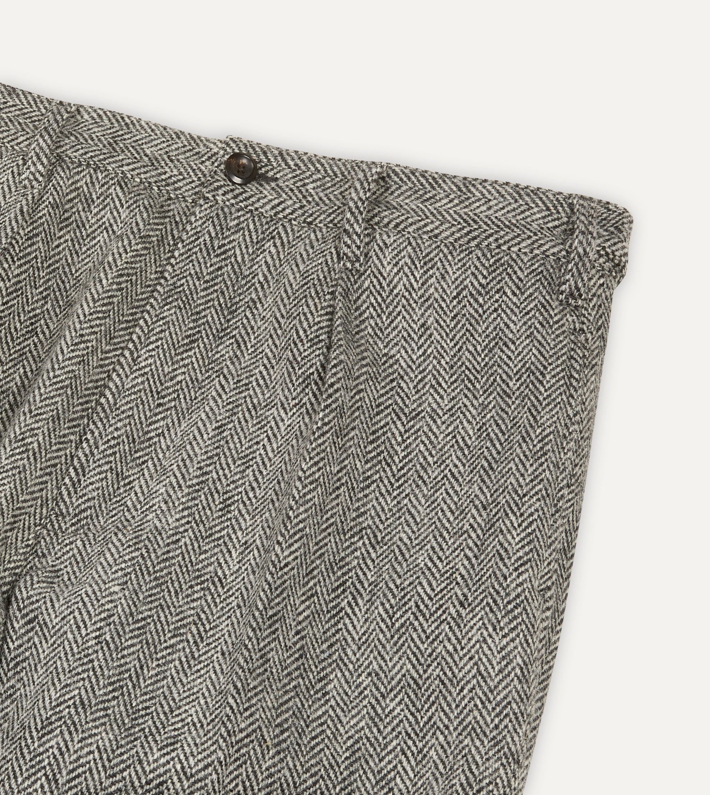 Grey Harris Tweed One Pleat Games Trousers - Image 4