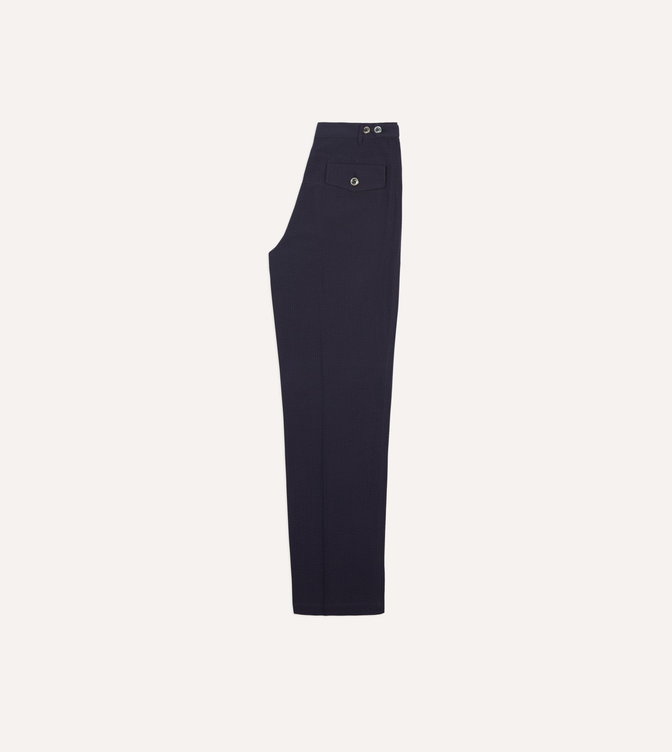 Navy Seersucker Games Trousers - Image 5