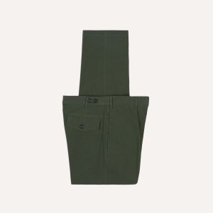 Olive Seersucker Games Trousers