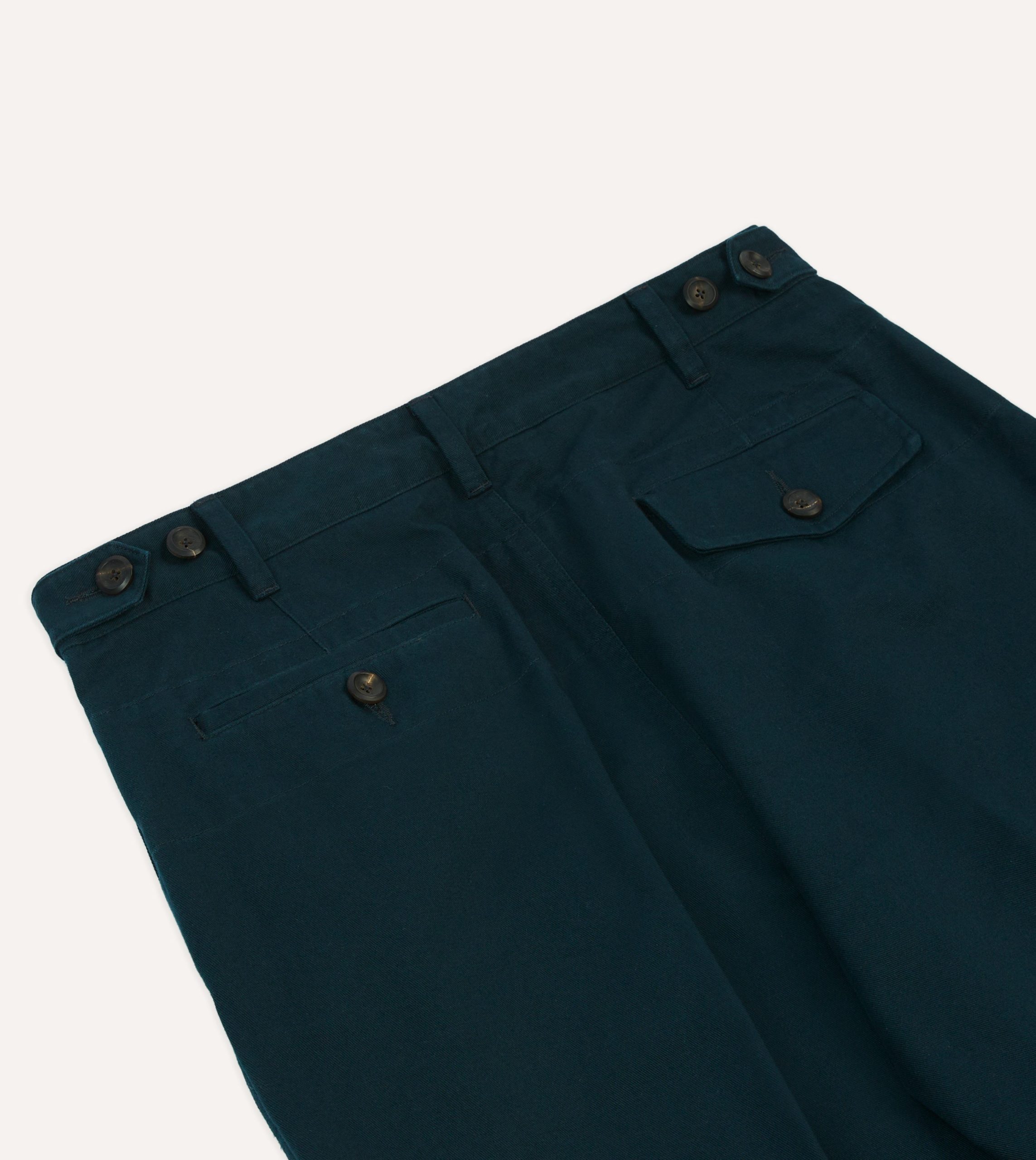 Navy Vintage Wash Cotton Games Trousers - Image 5