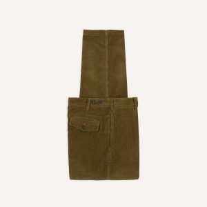 Olive Cotton Corduroy Field Games Trousers