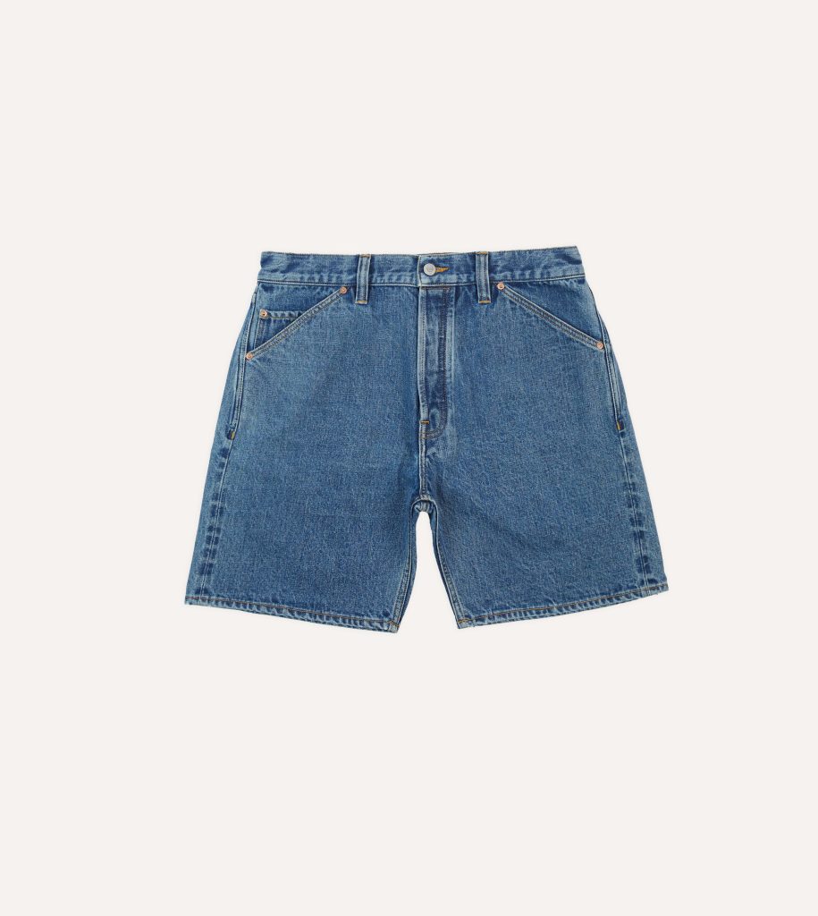 Stone Wash 12.7oz Selvedge Denim Five-Pocket Shorts
