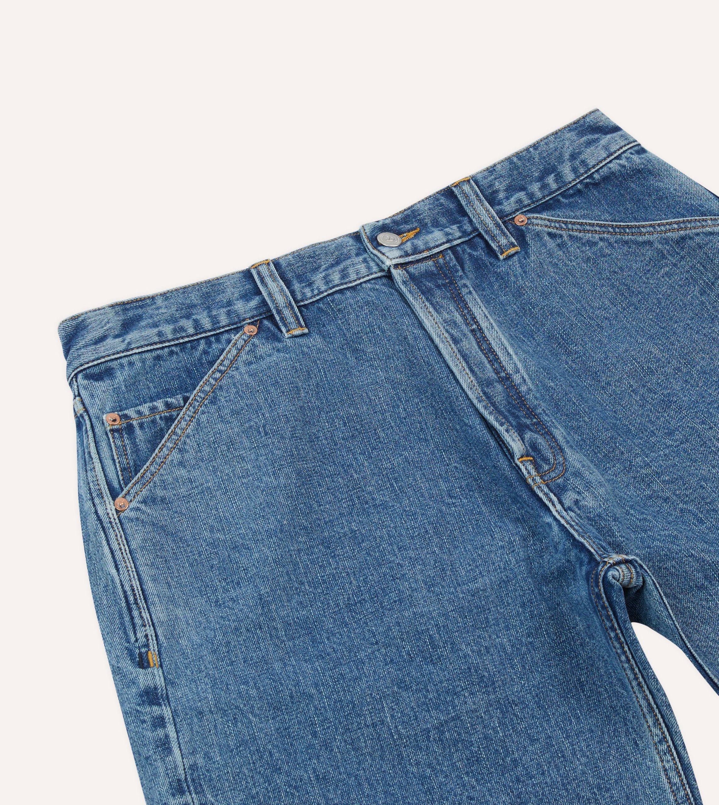 Stone Wash 12.7oz Selvedge Denim Five-Pocket Shorts - Image 3