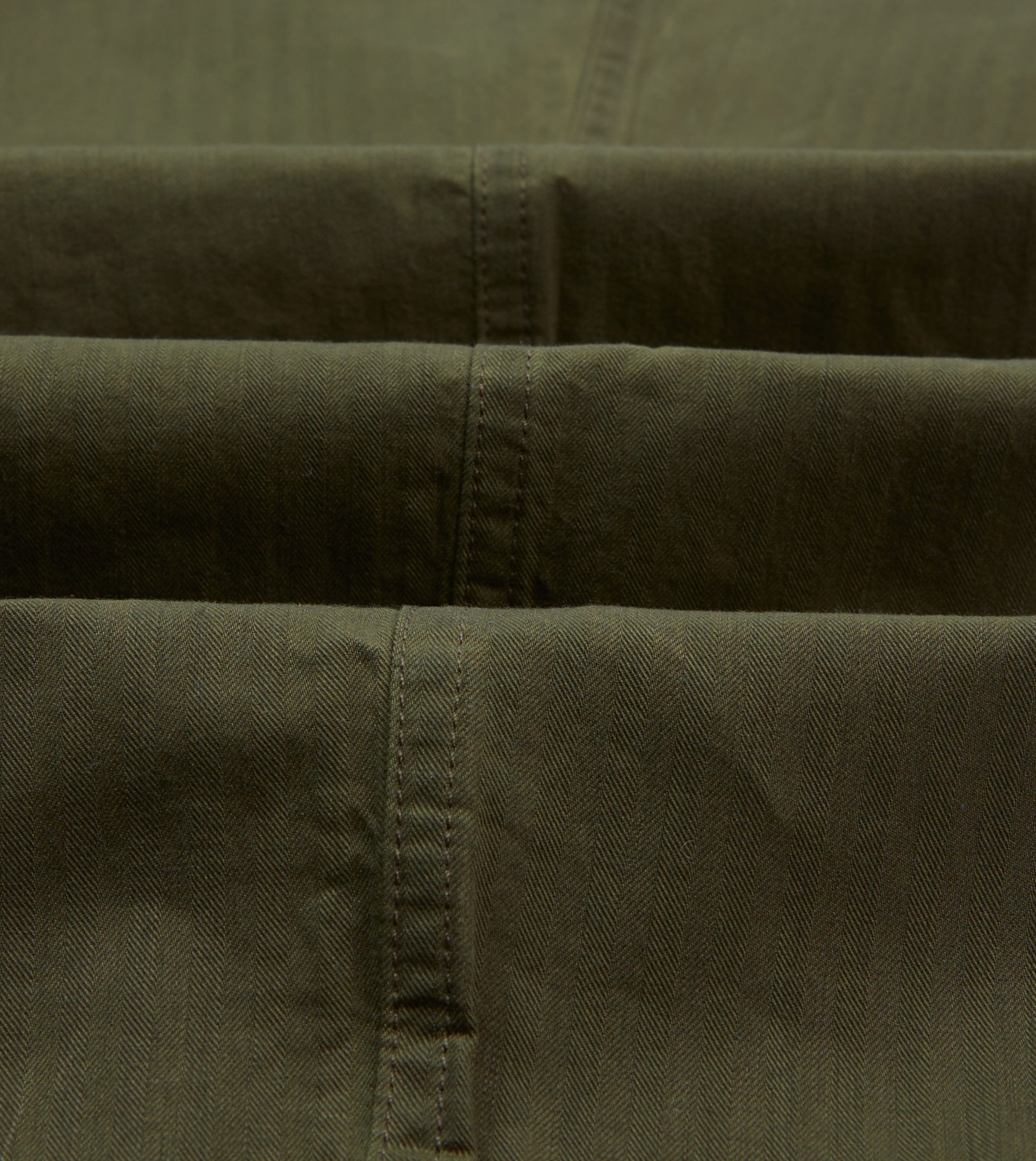 Drake's and New Balance Waxed Herringbone Cotton Games Trousers - Image 2