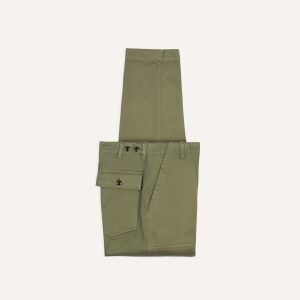 Light Olive Cotton Fatigue Trouser