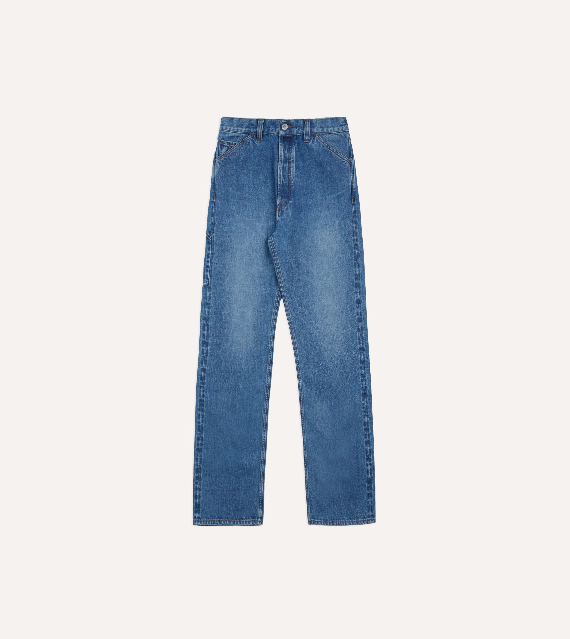 Custom Wash 14.2oz Selvedge Denim Painter Pants - Image 3