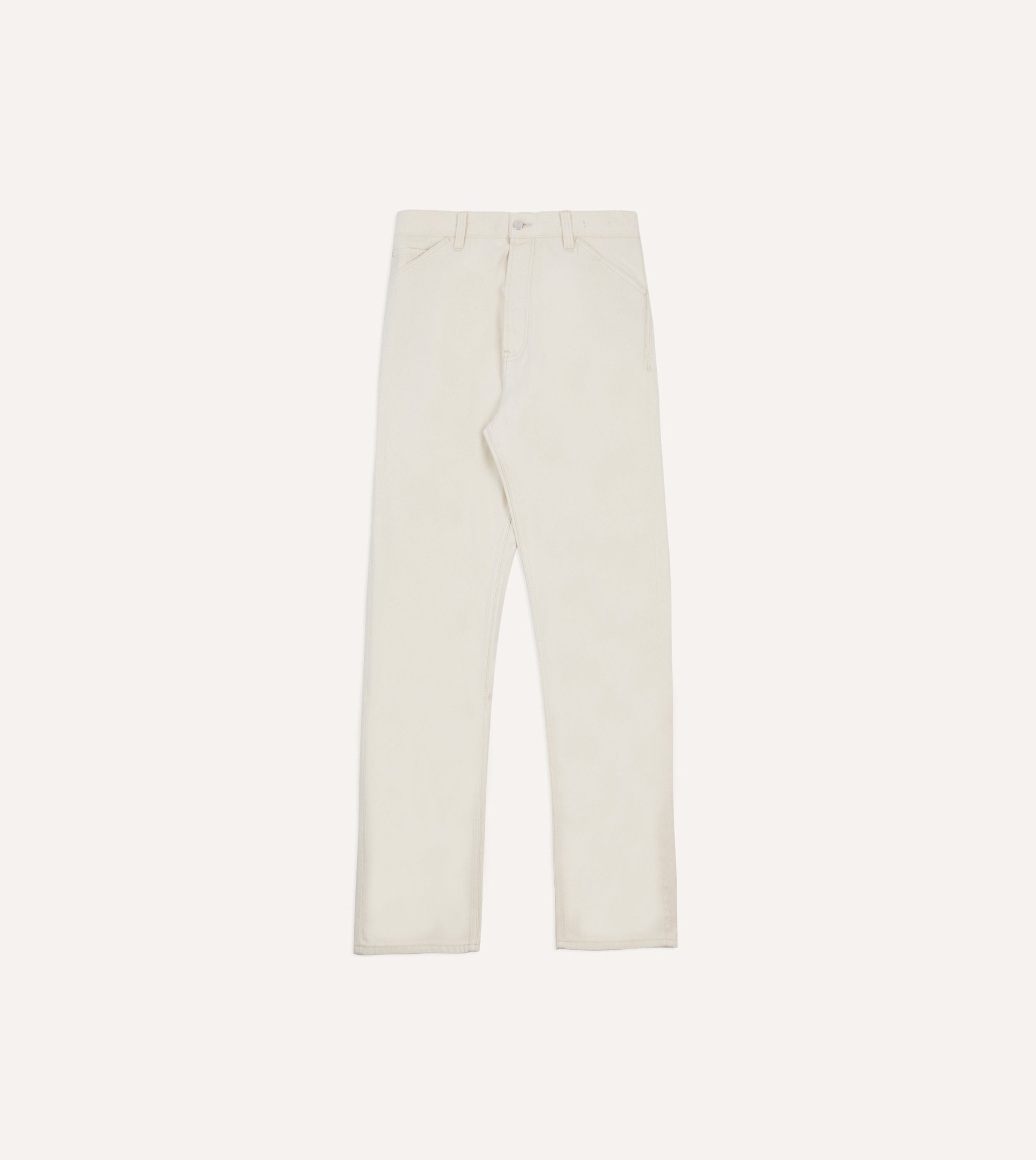 Ecru 12.7oz Selvedge Denim Painter Pants - Image 3