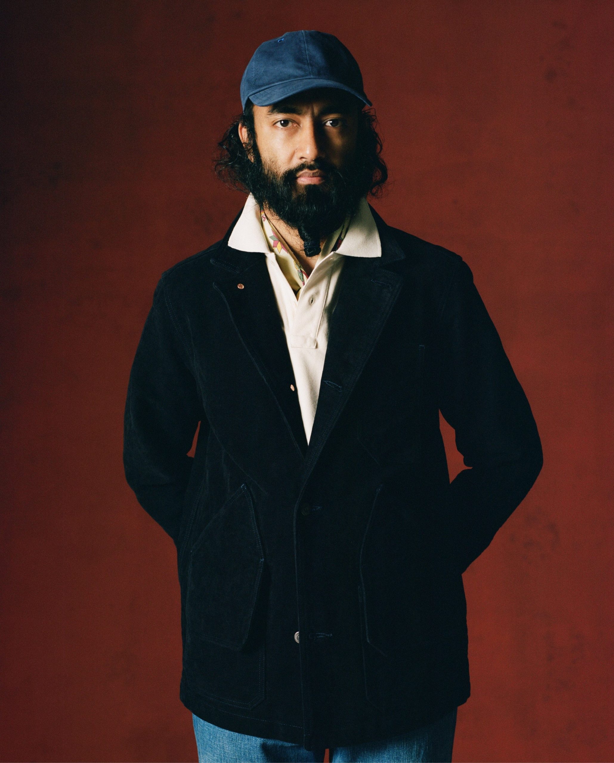 Dark Navy Moleskin Utility Jacket - Image 11