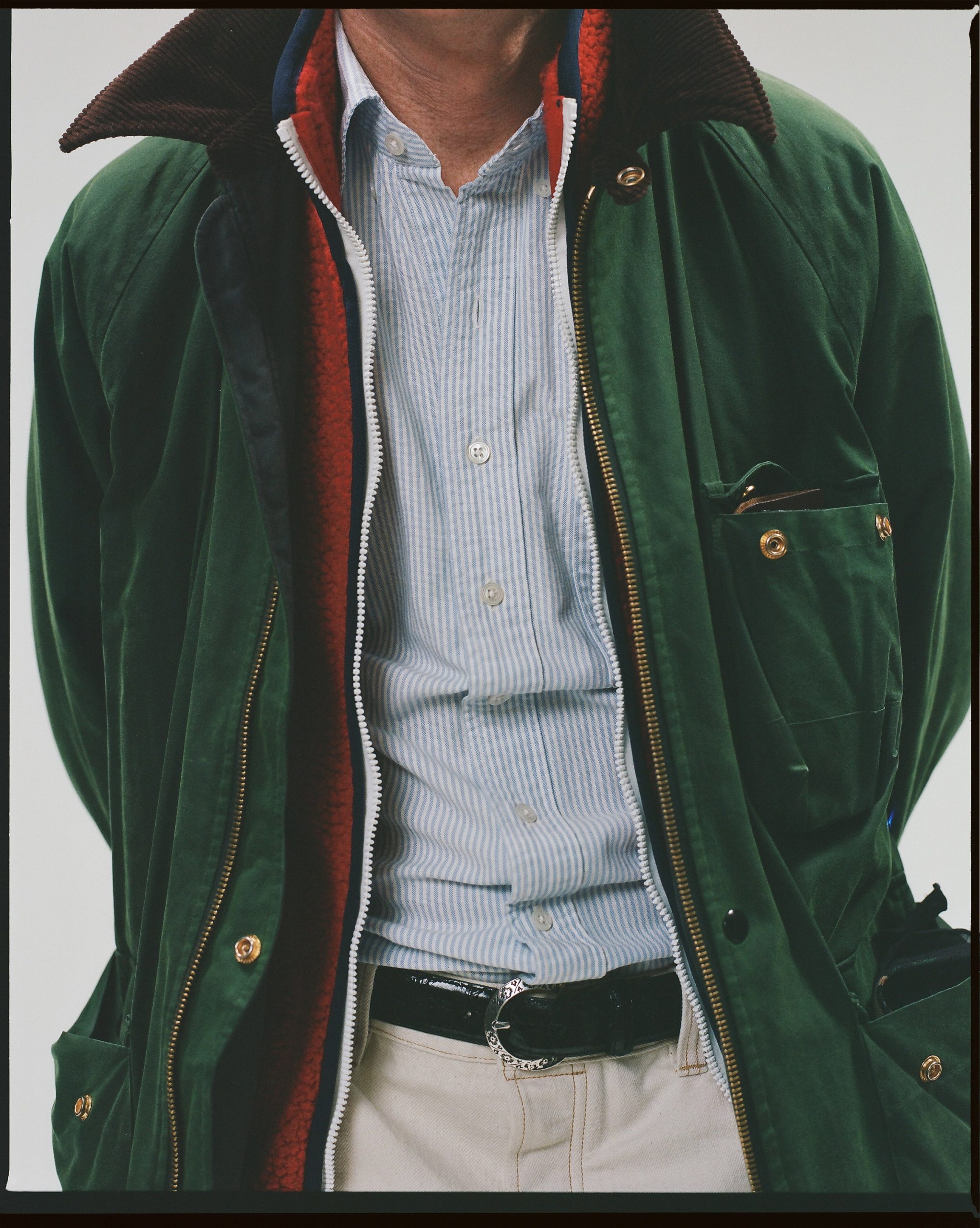 Green Waxed Coverall Jacket - Image 10